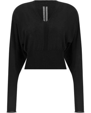 Rick Owens 'V Cropped' Top - Black
