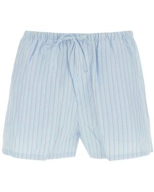 DUNST Shorts 'Pajama Mini' Striped - Blue