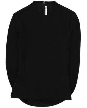 Alexander Wang Solid Round Neck Top - Black
