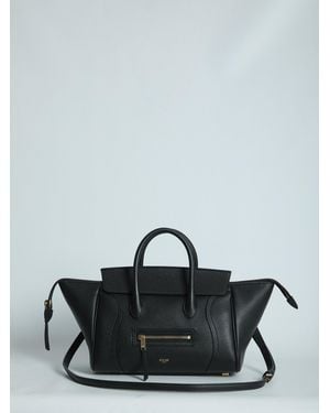 Celine New Luggage Grained Bag Small - Black