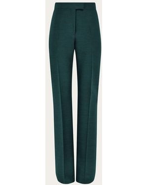 Ferragamo Dark Tailored Pants - Green