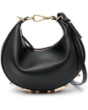 Fendi Leather Satchel Mini Graph - Black