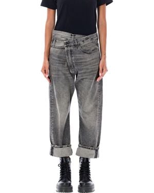 R13 Cross Over Jeans - Gray