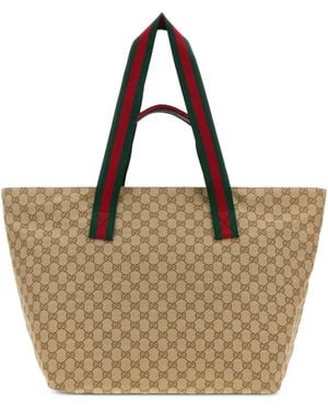 Gucci Tone Tote Handbag - Natural