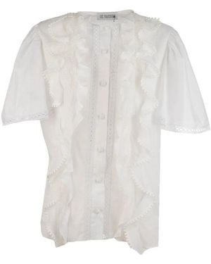 LES FILLES D'EVA Shirt With Lace Trim - White