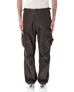 Stone Island Cotton Nylon Micro Ripstop Cargo Pants - Gray