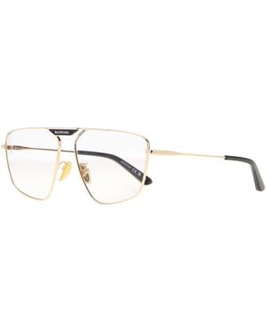 Balenciaga Metal Tag 2.0 Navigator Sunglasses - Metallic
