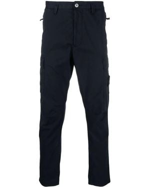 Stone Island Stretch-Cotton Cargo Pants - Blue