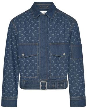 Marine Serre Jackets - Blue