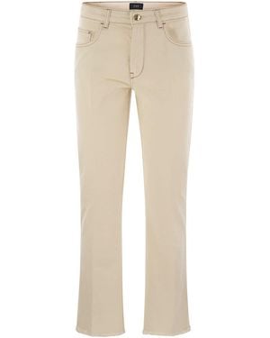 Fay Denim 5-Pocket Pants - Natural