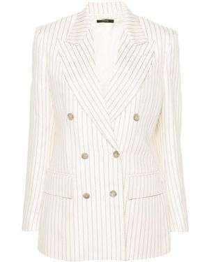 Tom Ford Double-Breasted Jacket Wallis - Natural