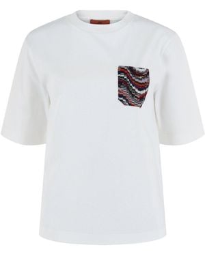 Missoni Patterned Pocket T-Shirt - White