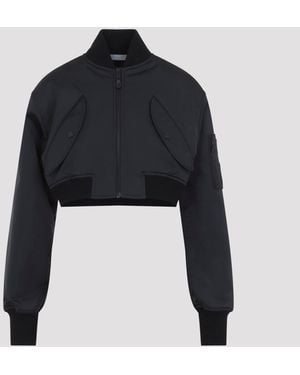 Balenciaga Cropped Bomber - Black