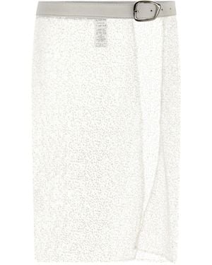 MISENITHE Embroidered 'Jude' Sarong Skirt - White