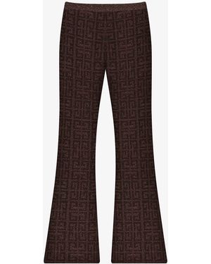 Givenchy Bronze Wide-Leg Patterned Pants - Brown