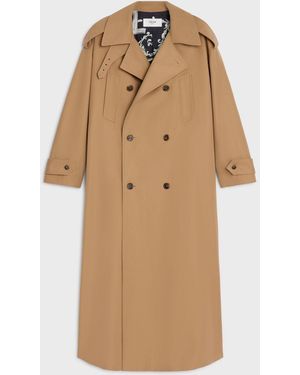 Celine Long Trench Coat - Natural