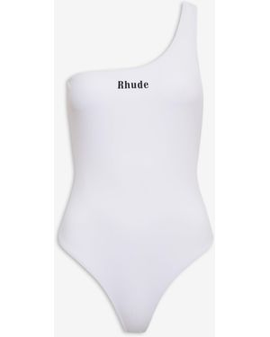 Rhude One-Piece Swim - White