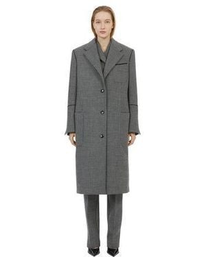 Ferragamo Coat — Houndstooth - Gray