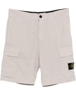 Stone Island Cotton Elastane Shorts - White