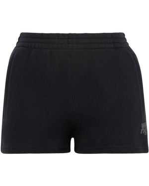Alexander Wang Shorts With Embossed Logo - Blue
