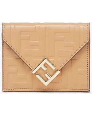 Fendi "Ff Diamonds" Wallet - Natural