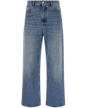 Fendi 'Ff' Patch Jeans Saddlery - Blue