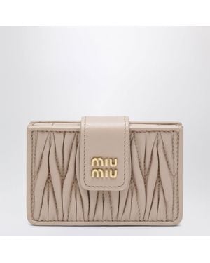 Miu Miu Leather Card Holder - Brown