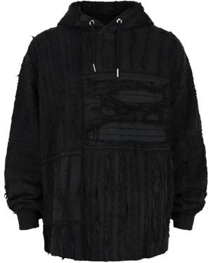 Givenchy Destroyed Oversized Hoodie - Black