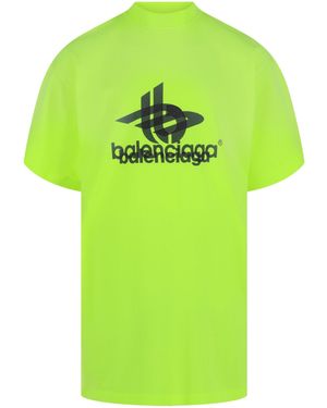Balenciaga Layered Sports Logo T-Shirt - Green