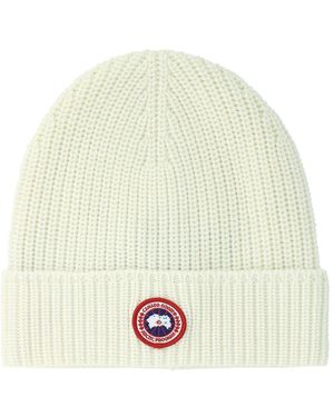 Canada Goose Ribbed "Toque" Beanie - White