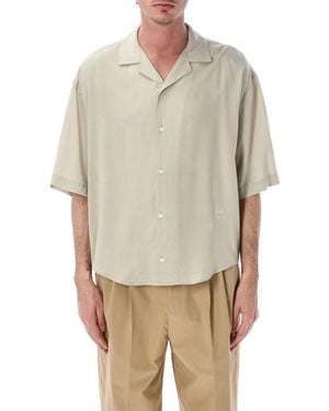 Ami Paris Ami Paris Boxy Short Sleeve Viscose Shirt - Natural