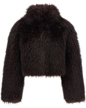 Pinko 'Gravina' Eco-Fur Coat - Black