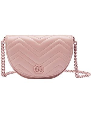 Gucci Gg Marmont Nano Crossbody Bag - Pink