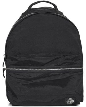 Stone Island Backpack With Logo - Black