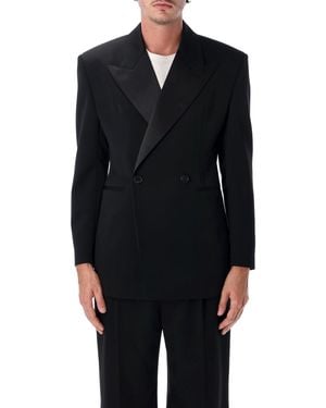 Saint Laurent Grain De Poudre Tuxedo Jacket - Black