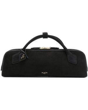 Alaïa Le Teckel Suede East-West Bag - Black