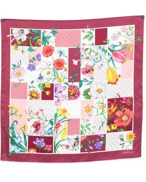 Gucci Silk Twill Printed Carré - Red