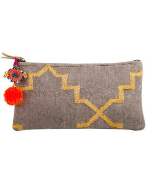 Monsoon And Beyond 585 "Mud" Handwoven Clutch - Multicolor