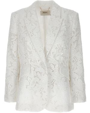 Zimmermann 'Natura Lace' Blazer - White