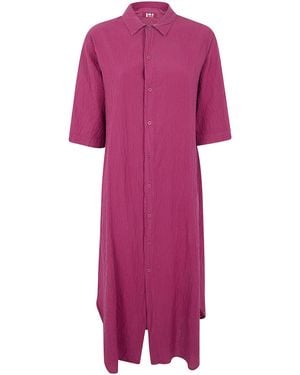 Labo.art "Acca" Rock Cotton Midi Dress - Pink