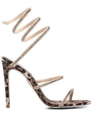 Rene Caovilla Boots Silk-Blend - White
