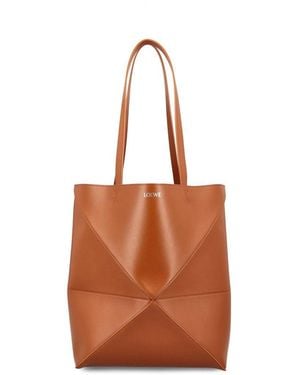 Loewe Puzzle Fold Tote Bag - White