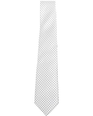 Canali Tie Silk - White