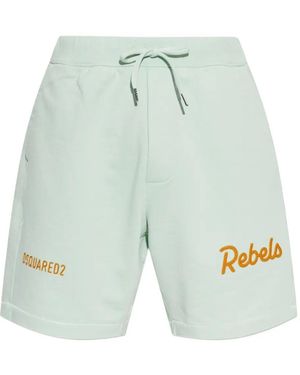 DSquared² Logo-Detail Track Shorts - Blue