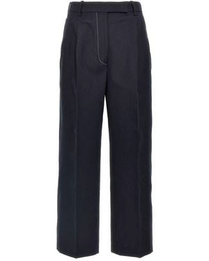 Thom Browne High Waisted Double Pleat Trou - Blue