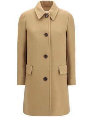 Burberry Gosford Wool And Cashmere Coat - Natural