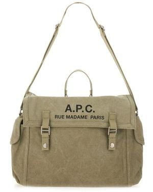 A.P.C. Borsa A Tracolla Con Logo - Metallic