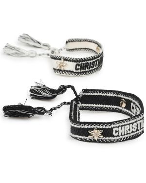 Dior Set Of Two Logo Bracelets, 1.5 Cm - Metallic