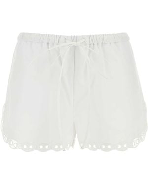 Gucci Poplin Shorts Cotton - White