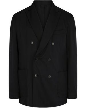 Brioni Deconstructed Double-Breasted Blazer - Black